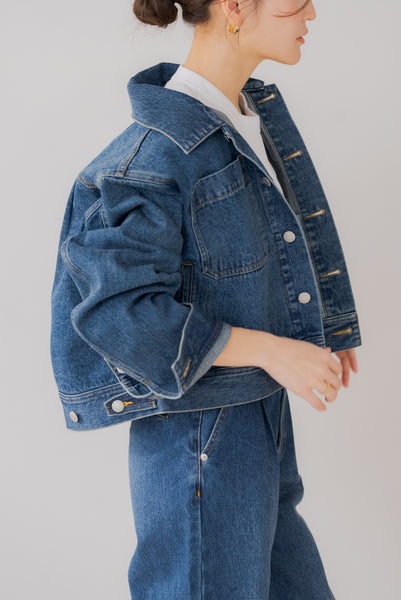 【2月12日(水)20:00〜 販売開始】タックデニムジャケット｜TUCK DENIM JACKET