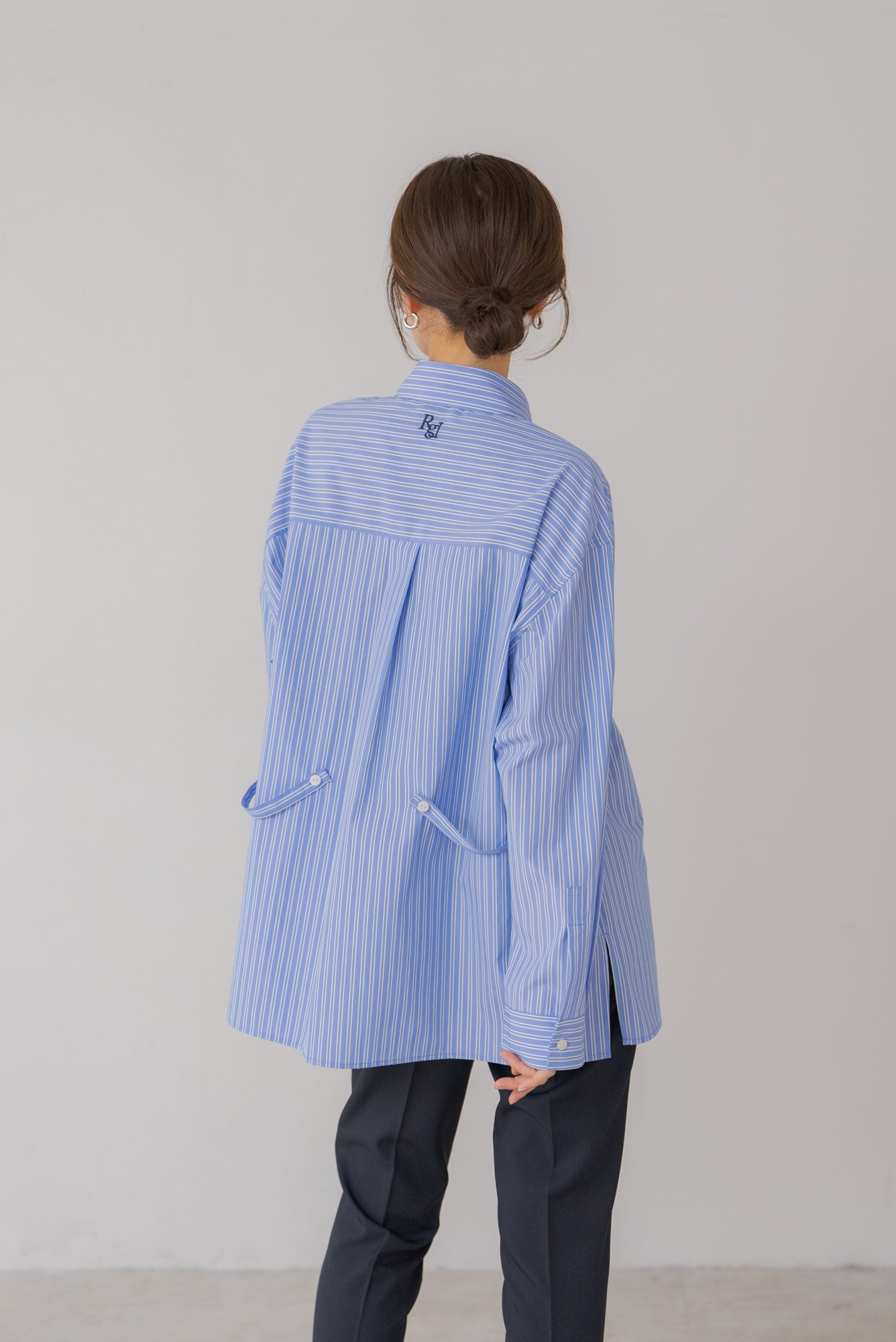 COEL / バックロゴビッグシャツ/長袖シャツ/M/コットン/BLU/ストライプ/184403091 バッグロゴビッグシャツ｜BACK LOGO BIG SHIRTの通販｜regleam