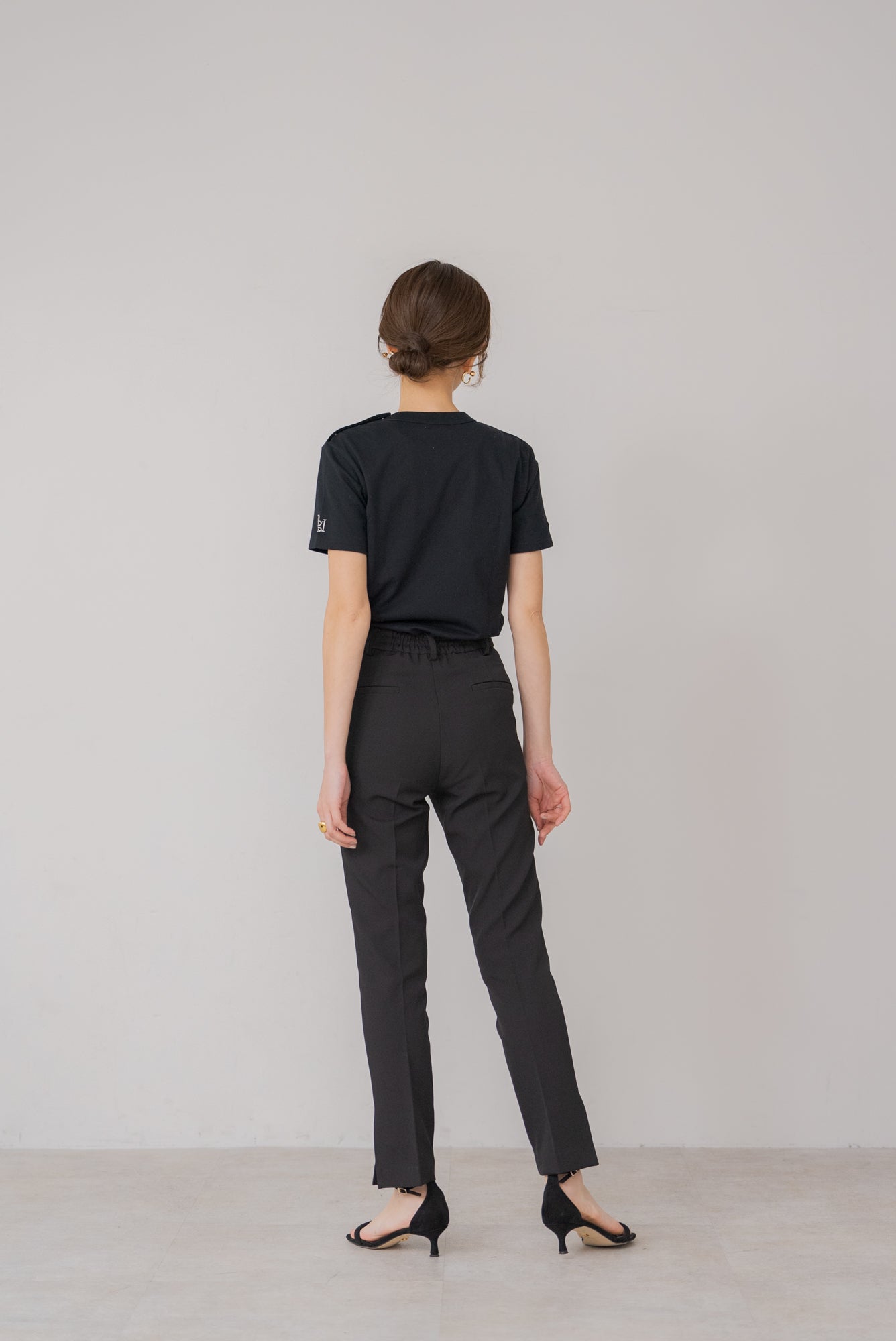 リグリーム　サイドスリットスティックパンツ ブラック サイドスリットスティックパンツ｜SIDE SLIT STICK PANTSの通販