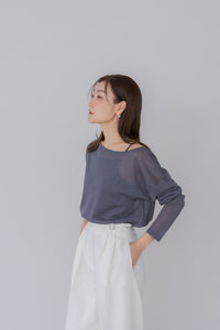 ボートネックシアーニット｜BOAT NECK SHEER KNITの通販｜regleam