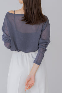 ボートネックシアーニット｜BOAT NECK SHEER KNITの通販｜regleam