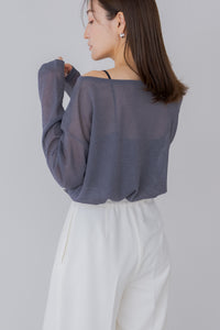 リグリーム regleam シアー　シアーボートニット ボートネックシアーニット｜BOAT NECK SHEER KNITの通販｜regleam