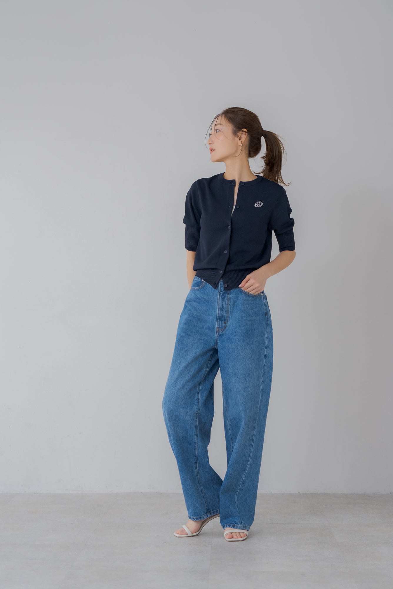 regleam サークルロゴカーディガン　ネイビー　S サークルロゴカーディガン｜CIRCLE LOGO CARDIGANの通販｜regleam