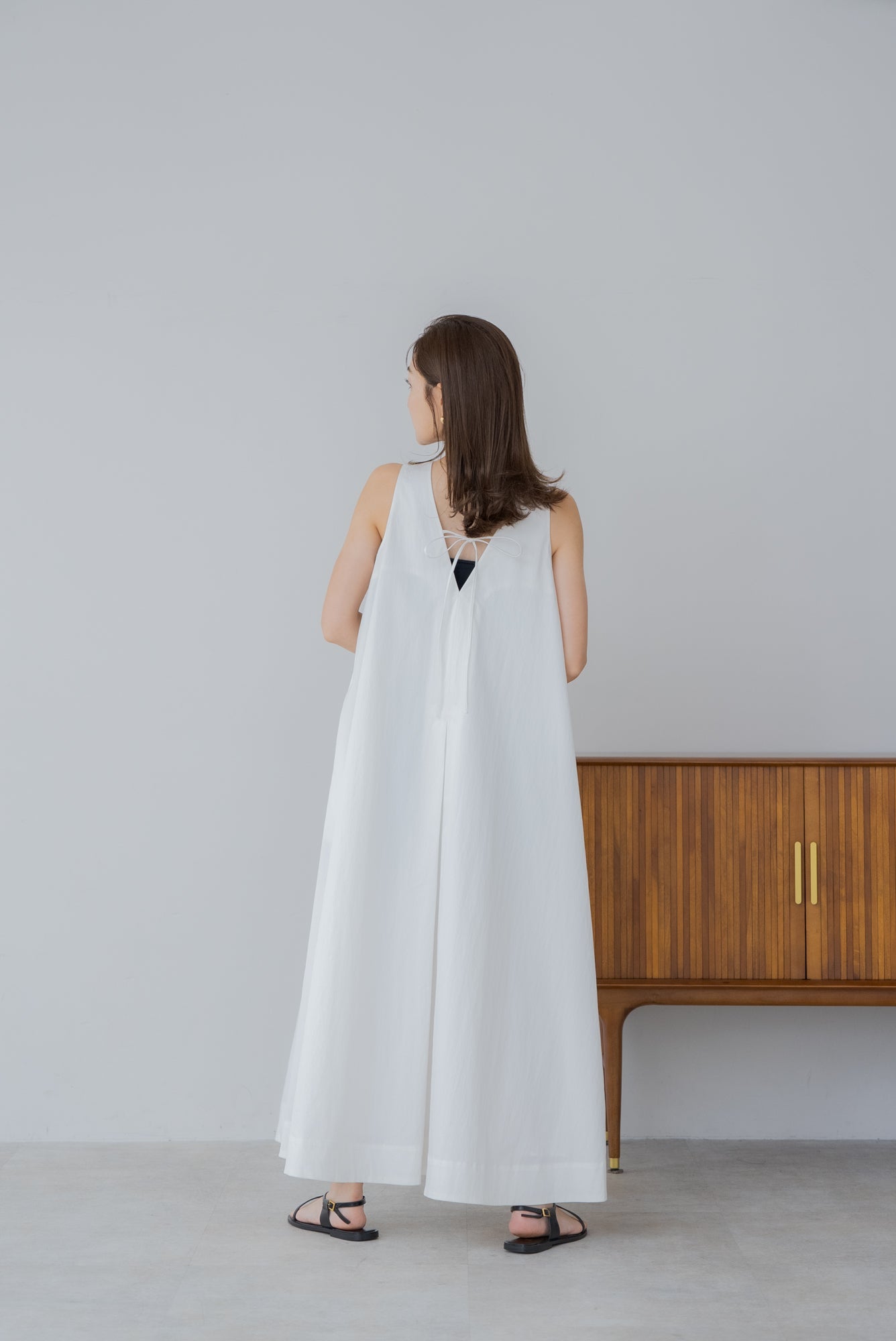 regleam リグリーム リブニット切り替え半袖マキシワンピース regleam