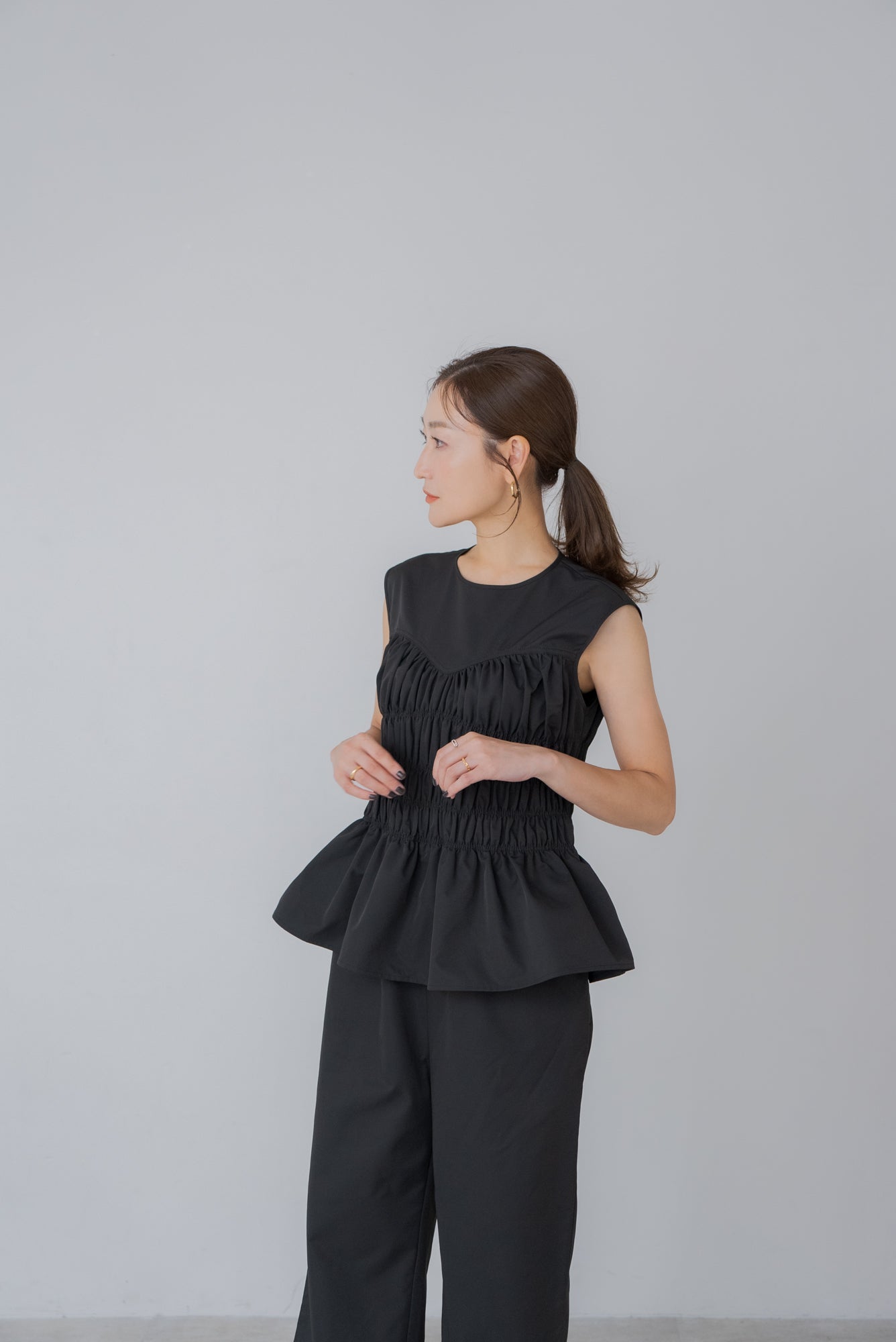 regleam ペプラムオールインワン　ネイビー　Sサイズ regleam]ペプラムオールインワン | KOBUNSHA SELECT SHOP