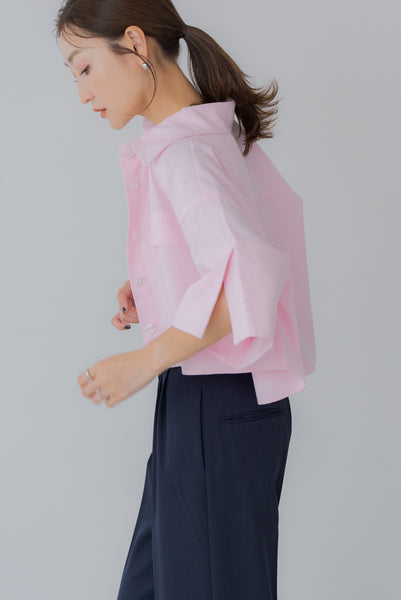 【7月14日(月)20:00〜 販売開始】ショート丈オックスシャツ｜SHORT OXFORD SHIRTす