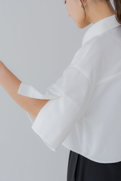 【7月14日(月)20:00〜 販売開始】ショート丈オックスシャツ｜SHORT OXFORD SHIRTす