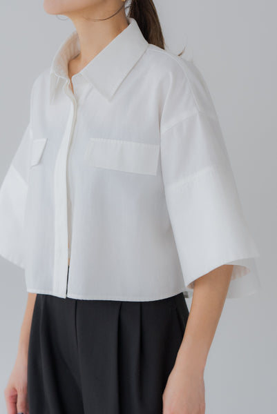 【7月14日(月)20:00〜 販売開始】ショート丈オックスシャツ｜SHORT OXFORD SHIRTす