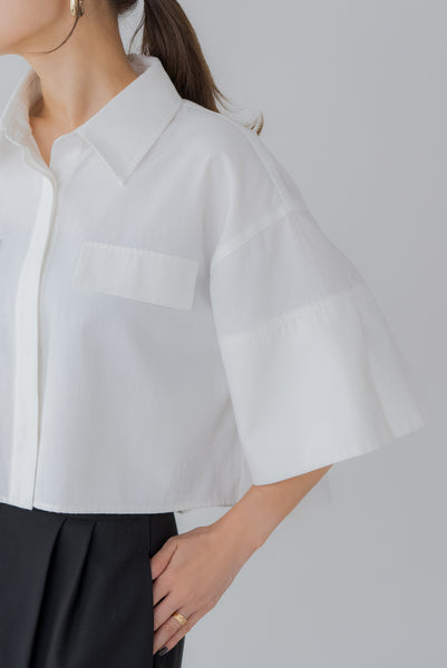 【7月14日(月)20:00〜 販売開始】ショート丈オックスシャツ｜SHORT OXFORD SHIRTす