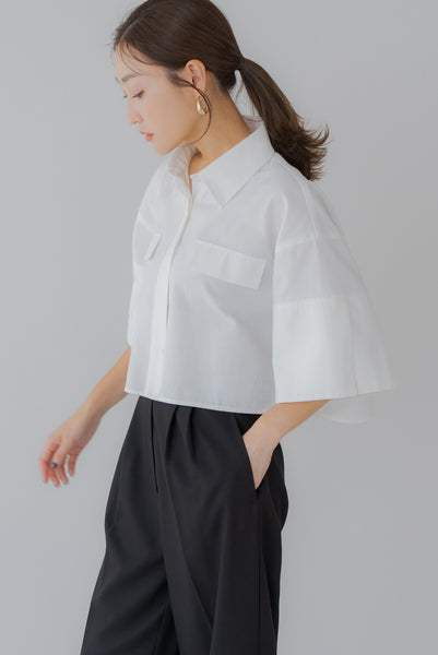 【7月14日(月)20:00〜 販売開始】ショート丈オックスシャツ｜SHORT OXFORD SHIRTす