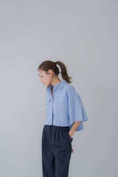 【7月14日(月)20:00〜 販売開始】ショート丈オックスシャツ｜SHORT OXFORD SHIRTす