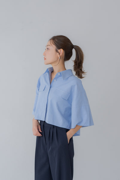 【7月14日(月)20:00〜 販売開始】ショート丈オックスシャツ｜SHORT OXFORD SHIRTす
