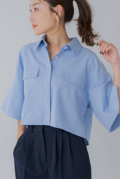 【7月14日(月)20:00〜 販売開始】ショート丈オックスシャツ｜SHORT OXFORD SHIRTす