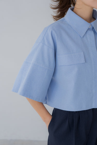 【7月14日(月)20:00〜 販売開始】ショート丈オックスシャツ｜SHORT OXFORD SHIRTす