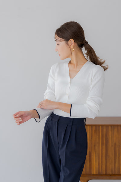 【9月16日(火)20:00〜 販売開始】バイカラーカーディガン｜BICOLOR CARDIGAN