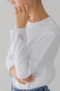 regleam リグリーム　ロゴ刺繍ロンＴ　ホワイト RgLロゴ ロングTシャツ｜RgL LOGO LONG TEEの通販｜regleam