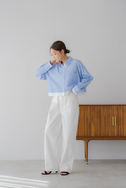 【9月16日(火)20:00〜 販売開始】レイヤードショートシャツ｜LAYERED SHORT SHIRT
