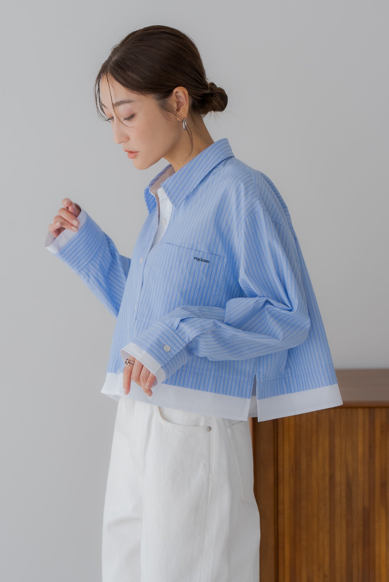 Regleam ＊ リグリーム ＊ レイヤードショートシャツ レイヤードショートシャツ｜LAYERED SHORT SHIRTの通販｜regleam