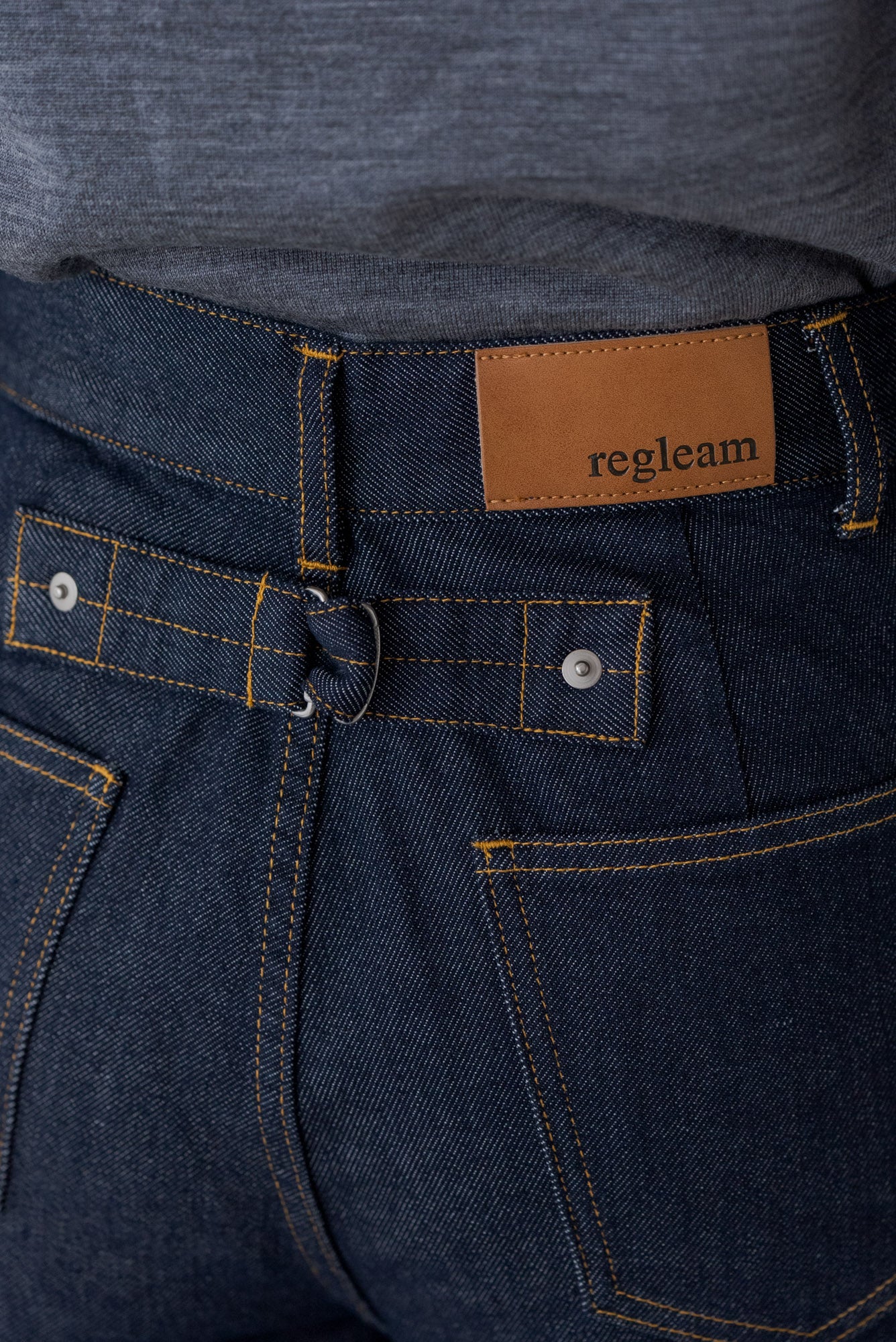 regleam リグリーム シンチバックデニム ホワイト XS regleam