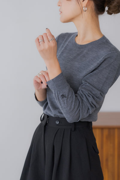 【10月15日(水)20:00〜 販売開始】ウールクルーネックニット｜WOOL CREWNECK KNIT