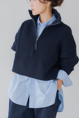 【11月12日(水)20:00〜 販売開始】ジップネックニット｜ZIP NECK KNIT