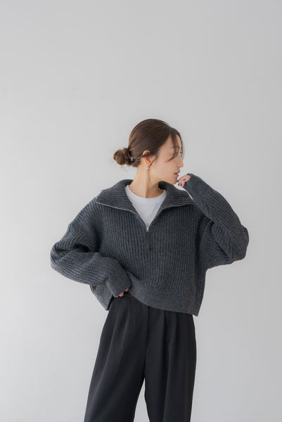 【11月12日(水)20:00〜 販売開始】ジップネックニット｜ZIP NECK KNIT