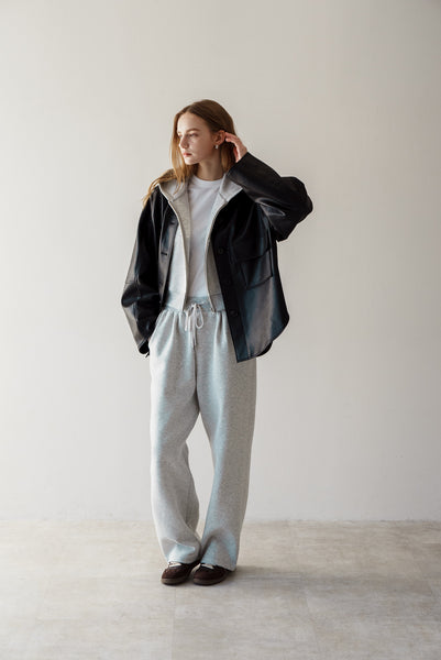 【1月22日(木)20:00〜 販売開始】エコレザーシャツジャケット｜ECO LEATHER SHIRT JACKET