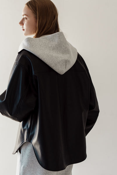 【1月22日(木)20:00〜 販売開始】エコレザーシャツジャケット｜ECO LEATHER SHIRT JACKET