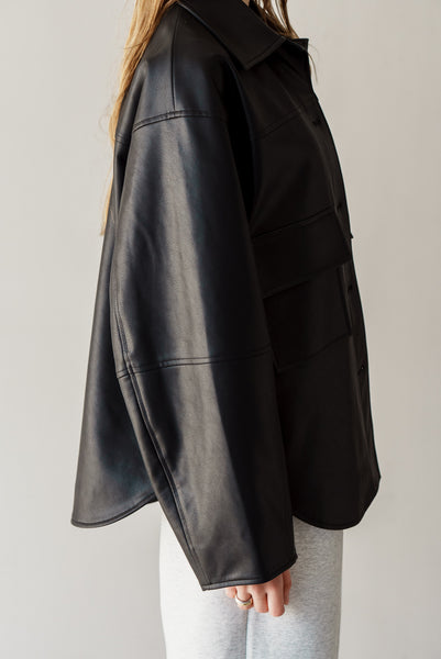 【1月22日(木)20:00〜 販売開始】エコレザーシャツジャケット｜ECO LEATHER SHIRT JACKET