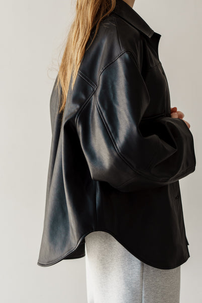 【1月22日(木)20:00〜 販売開始】エコレザーシャツジャケット｜ECO LEATHER SHIRT JACKET