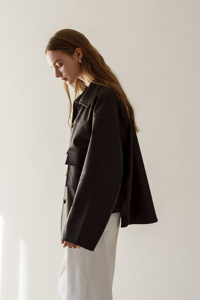 【1月22日(木)20:00〜 販売開始】エコレザーシャツジャケット｜ECO LEATHER SHIRT JACKET