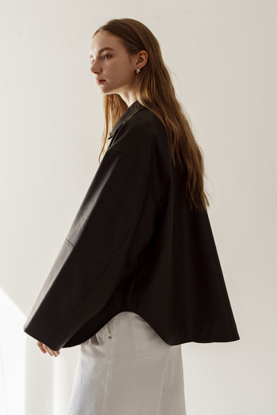 【1月22日(木)20:00〜 販売開始】エコレザーシャツジャケット｜ECO LEATHER SHIRT JACKET