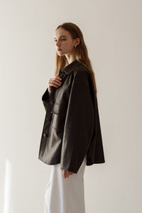 エコレザーシャツジャケット｜ECO LEATHER SHIRT JACKETの通販｜regleam