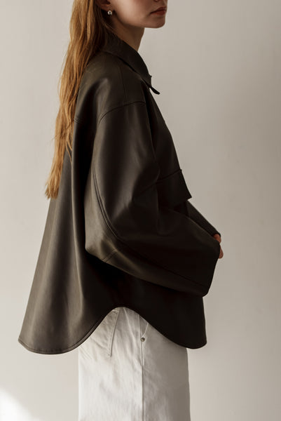 【1月22日(木)20:00〜 販売開始】エコレザーシャツジャケット｜ECO LEATHER SHIRT JACKET