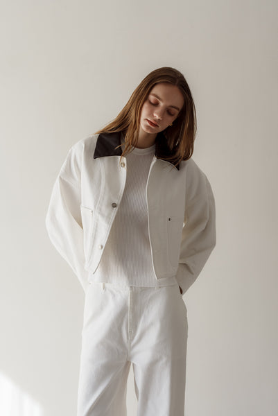 【2月10日(火)20:00〜 販売開始】アクセントカラーデニムジャケット｜ACCENT COLLAR DENIM JACKET