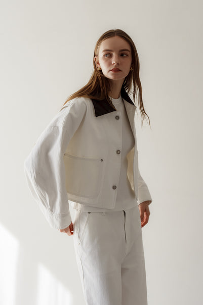 【2月10日(火)20:00〜 販売開始】アクセントカラーデニムジャケット｜ACCENT COLLAR DENIM JACKET