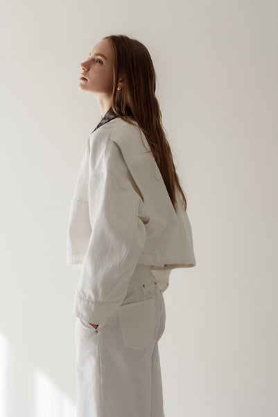 【2月10日(火)20:00〜 販売開始】アクセントカラーデニムジャケット｜ACCENT COLLAR DENIM JACKET