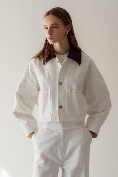 【2月10日(火)20:00〜 販売開始】アクセントカラーデニムジャケット｜ACCENT COLLAR DENIM JACKET