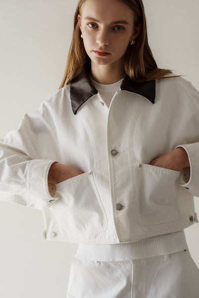 【2月10日(火)20:00〜 販売開始】アクセントカラーデニムジャケット｜ACCENT COLLAR DENIM JACKET