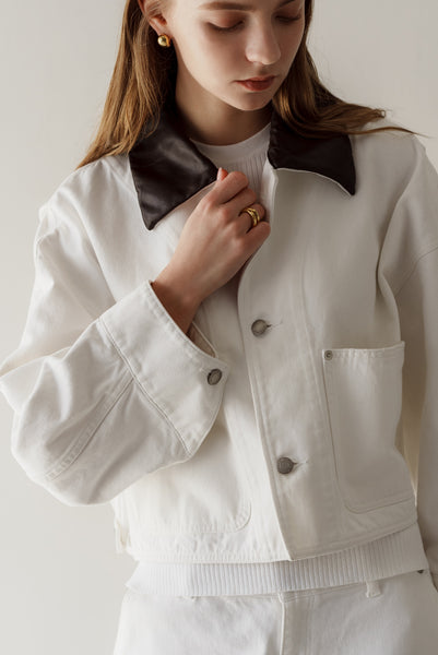 【2月10日(火)20:00〜 販売開始】アクセントカラーデニムジャケット｜ACCENT COLLAR DENIM JACKET