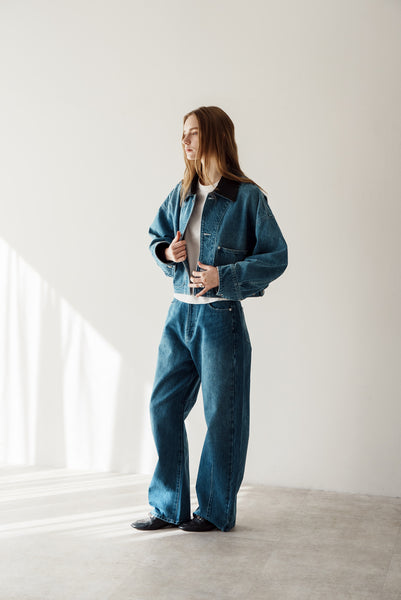 【2月10日(火)20:00〜 販売開始】アクセントカラーデニムジャケット｜ACCENT COLLAR DENIM JACKET