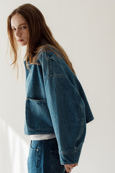 【2月10日(火)20:00〜 販売開始】アクセントカラーデニムジャケット｜ACCENT COLLAR DENIM JACKET