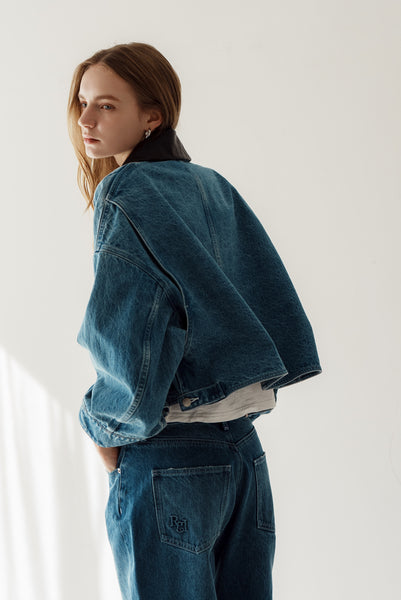 【2月10日(火)20:00〜 販売開始】アクセントカラーデニムジャケット｜ACCENT COLLAR DENIM JACKET