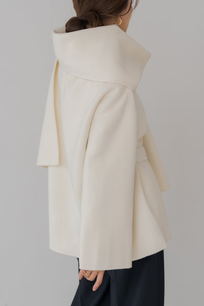 【9月8日(月)20:00〜 先行予約開始】ストール付きショートコート｜STOLE SHORT COAT