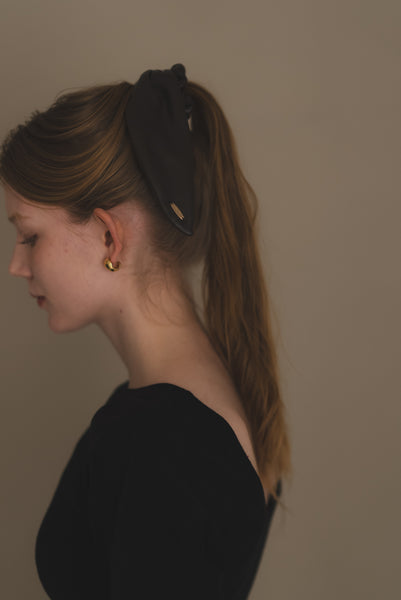 【1月19日(月)20:00〜 受注予約開始】レザーリボンシュシュ｜LEATHER RIBBON SCRUNCHIE