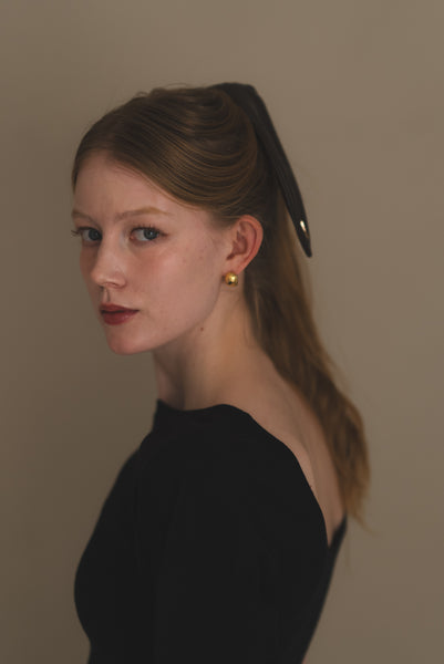 【1月19日(月)20:00〜 受注予約開始】レザーリボンシュシュ｜LEATHER RIBBON SCRUNCHIE