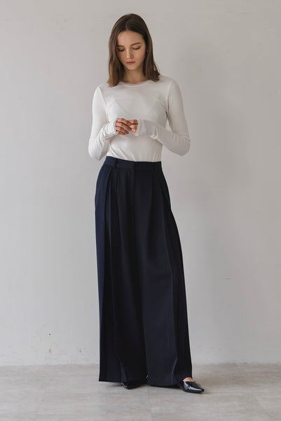 【2月10日(火)20:00〜 販売開始】タックフレアワイドパンツ｜TUCK FLARE WIDE PANTS