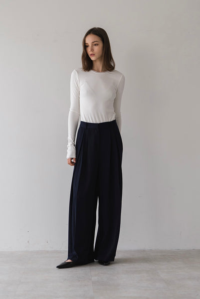【2月10日(火)20:00〜 販売開始】タックフレアワイドパンツ｜TUCK FLARE WIDE PANTS
