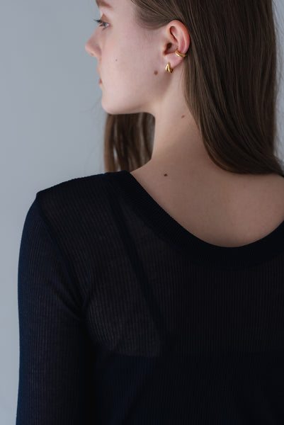 【4月7日(火)12:00〜 受注予約開始】2WAY5分袖シアーニット｜2WAY HALF SLEEVE SHEER KNIT