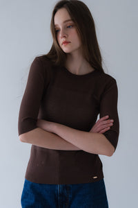 2WAY5分袖シアーニット｜2WAY HALF SLEEVE SHEER KNITの通販｜regleam